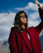 Women's The Desert Rose Deep Burgundy Long Coat | Trendy Leather Jackets