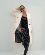 Women's Trouble White Wool Coat | Trendy Leather Jackets