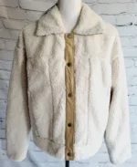 Women's Utility White Faux Fur Jacket | Trendy Leather Jackets
