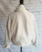 Women's Utility White Faux Fur Jacket | Trendy Leather Jackets