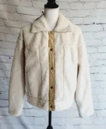 Women's Utility White Faux Fur Jacket | Trendy Leather Jackets