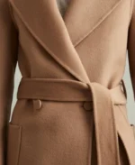 Wool Blend Double Breasted Blindseam Coat | Trendy Leather Jackets