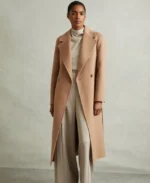 Wool Blend Double Breasted Blindseam Coat | Trendy Leather Jackets