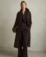 Wool Blend Double Breasted Blindseam Coat | Trendy Leather Jackets