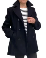 Wool Blend Reefer Jacket Coat | Trendy Leather Jackets