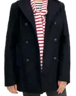 Wool Blend Reefer Jacket Coat | Trendy Leather Jackets