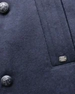 Wool Navy PeaCoat / Reefer Jacket | Trendy Leather Jackets