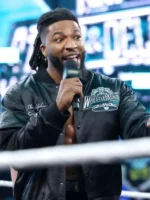 WrestleMania 40 Satin Varsity Jacket | Trendy Leather Jackets