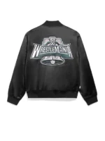 WrestleMania 40 Satin Varsity Jacket | Trendy Leather Jackets