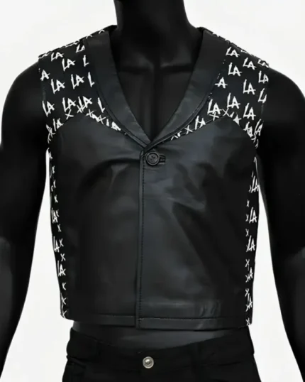 WWE LA Knight Leather Vest | Trendy Leather Jackets