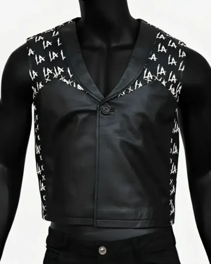 WWE LA Knight Leather Vest | Trendy Leather Jackets