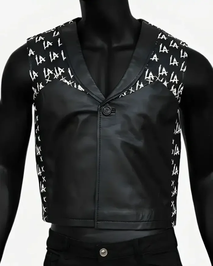 WWE LA Knight Leather Vest | Trendy Leather Jackets