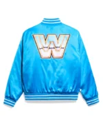 WWE OG Legends Blue Quilted Satin Jacket | Trendy Leather Jackets