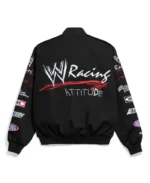 WWE Racing Attitude Black Bomber Jacket | Trendy Leather Jackets