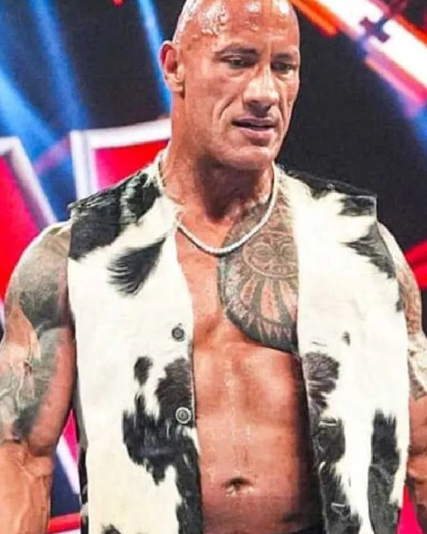 WWE Raw Dwayne Johnson Vest | Trendy Leather Jackets