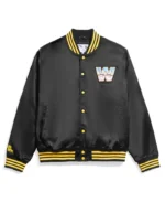 WWE Vintage Quilted Satin Jacket | Trendy Leather Jackets