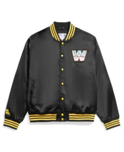 WWE Vintage Quilted Satin Jacket | Trendy Leather Jackets