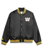 WWE Vintage Quilted Satin Jacket | Trendy Leather Jackets