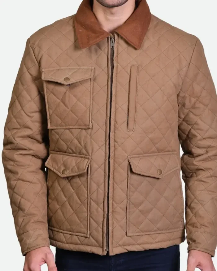Yellowstone John Dutton Brown Quilted Jacket | Trendy Leather Jackets