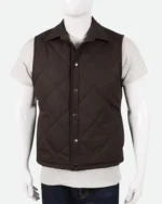 Yellowstone John Dutton Brown Quilted Vest | Trendy Leather Jackets