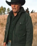 Yellowstone Season 2 John Dutton Green Jacket | Trendy Leather Jackets